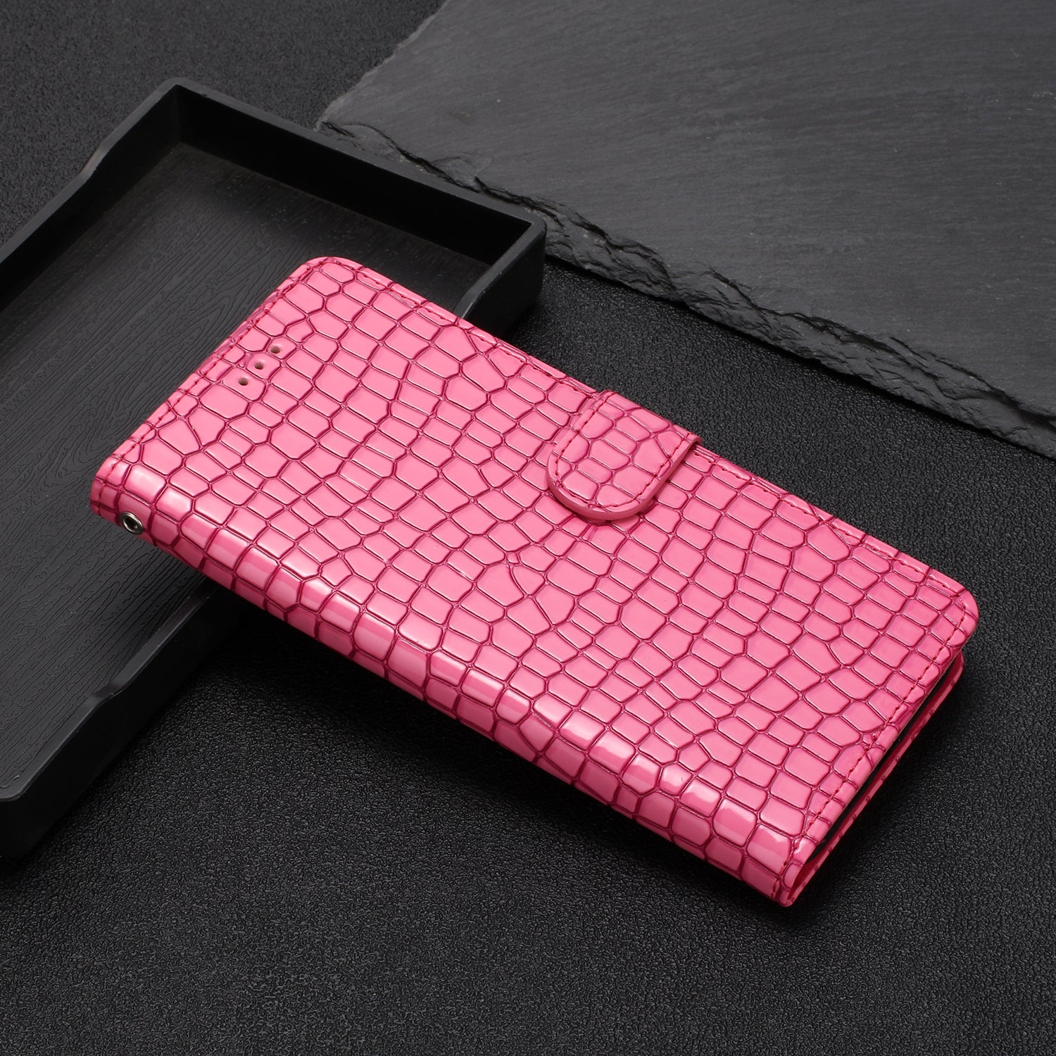 PU Leather Crocodile Texture Phone Case for Samsung Galaxy A24 4G A25 5G Wallet Stand Protective Cover with Strap PU Leather Crocodile Texture Phone Case for Samsung Galaxy A24 4G A25 5G Wallet Stand Protective Cover with Strap